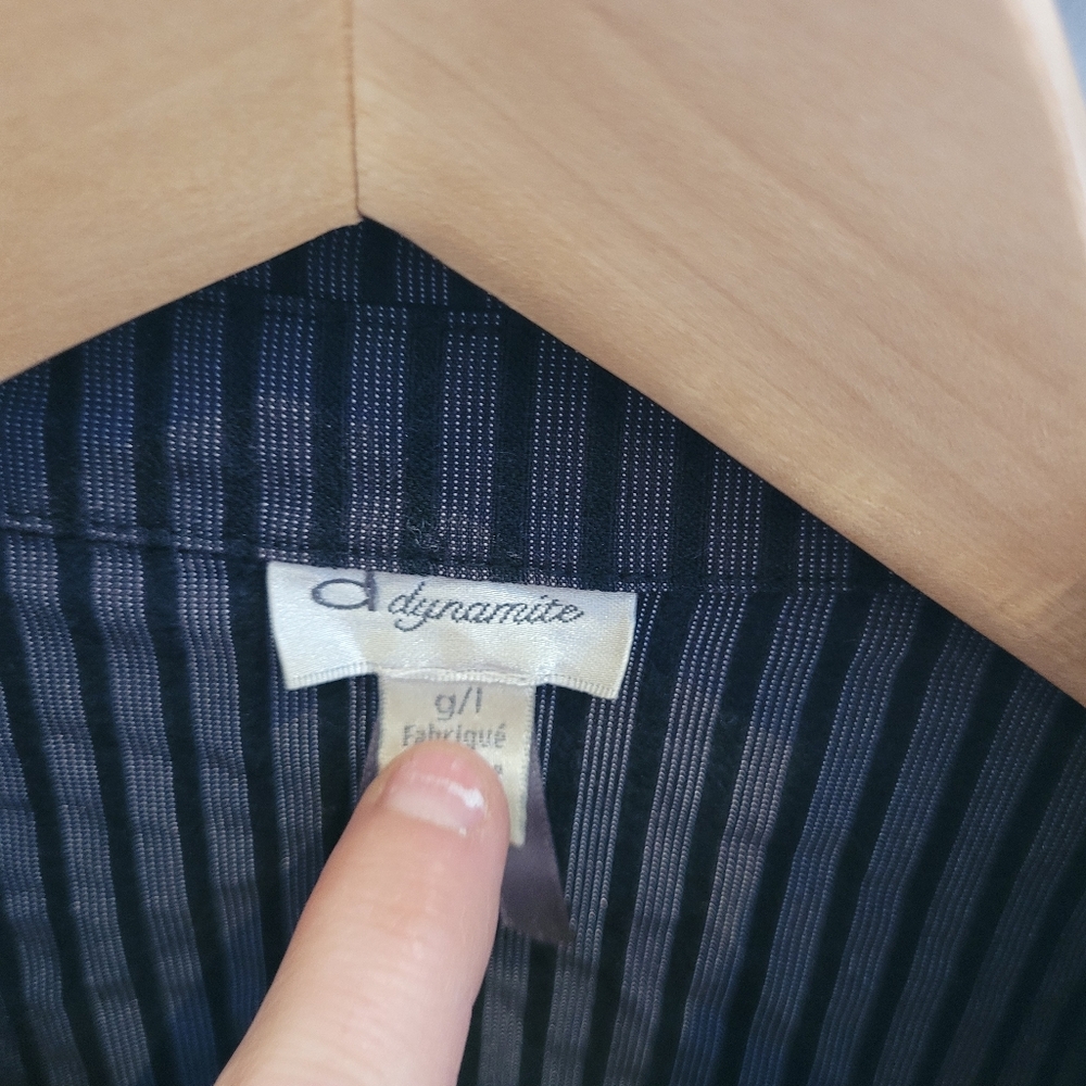 striped Ruffle Button-Up Dress - Picture 5 of 5